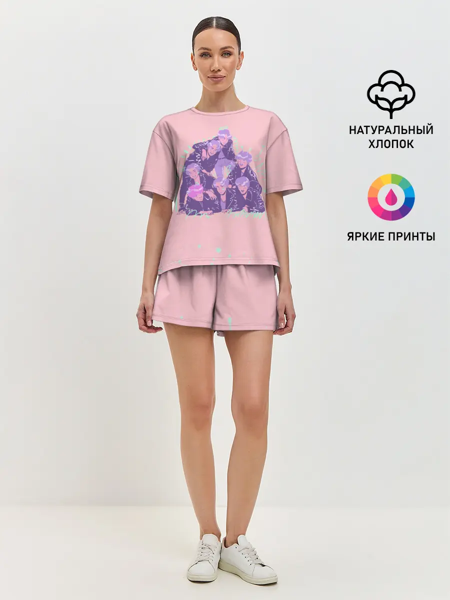 Женская пижама с шортами / BTS Band