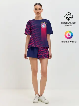 Женская пижама с шортами / ФК БАВАРИЯ / BAYERN / МЮНХЕН