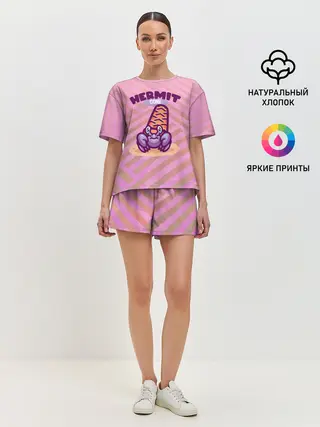 Женская пижама с шортами / Hermit cone. Отшельник