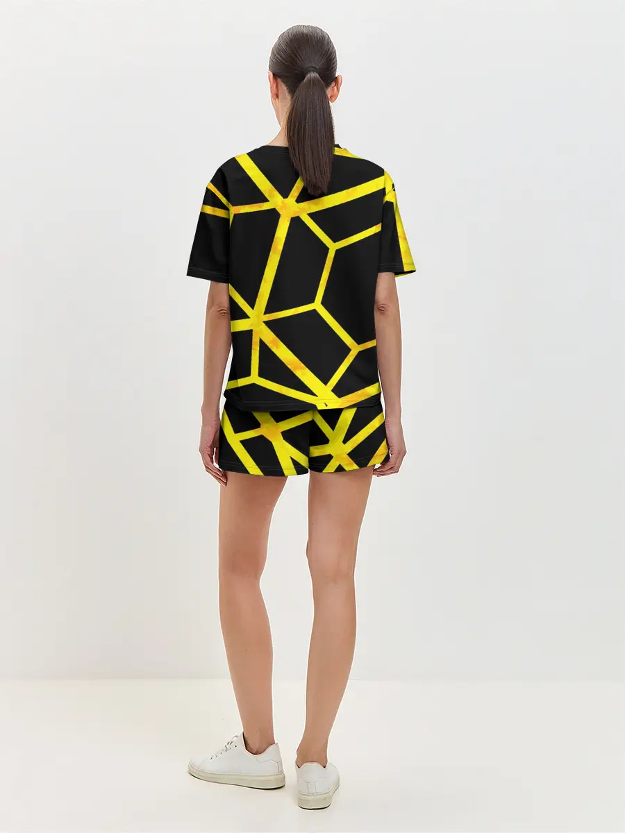 Женская пижама с шортами / Hexagon