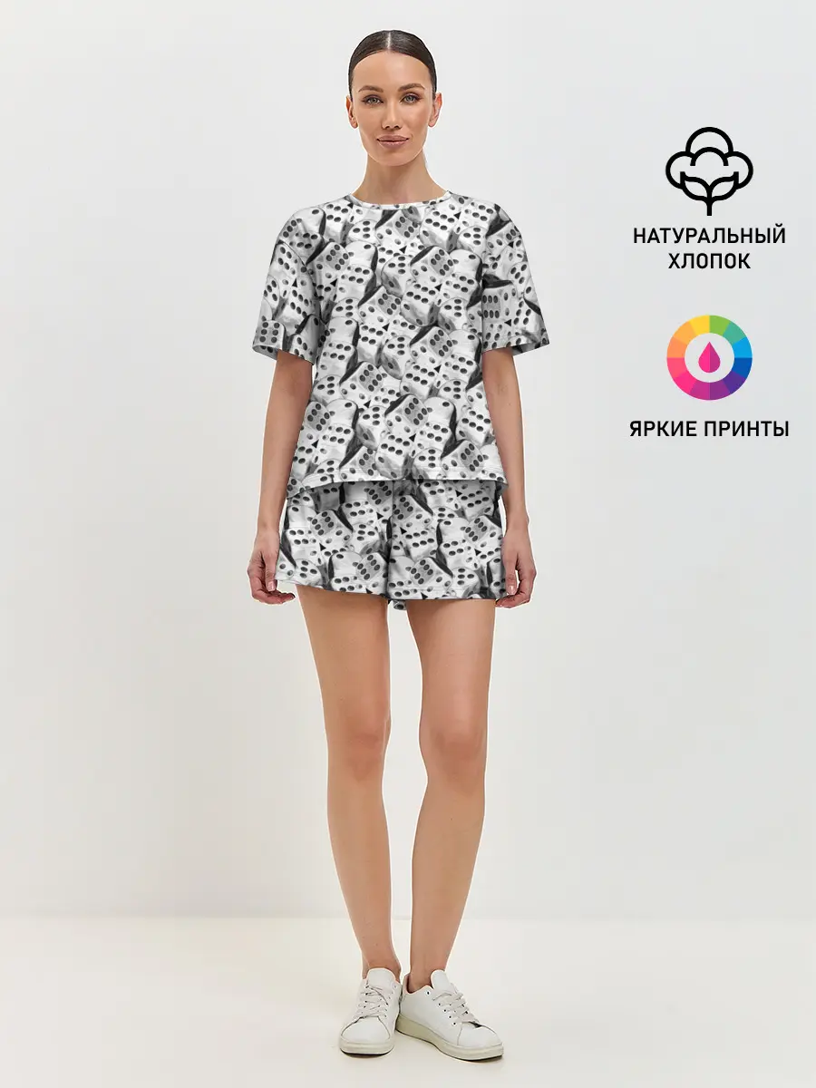 Женская пижама с шортами / Игральные Кости