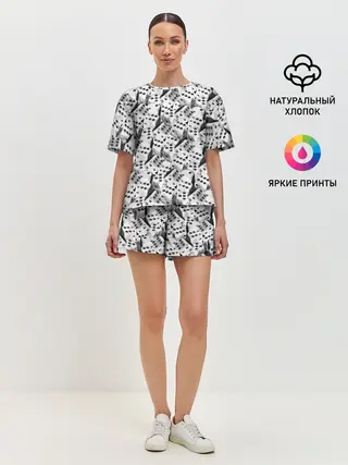 Женская пижама с шортами / Игральные Кости