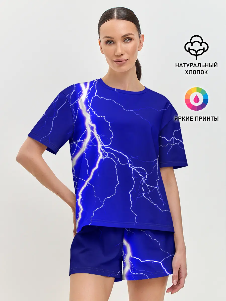 Женская пижама с шортами / Гроза