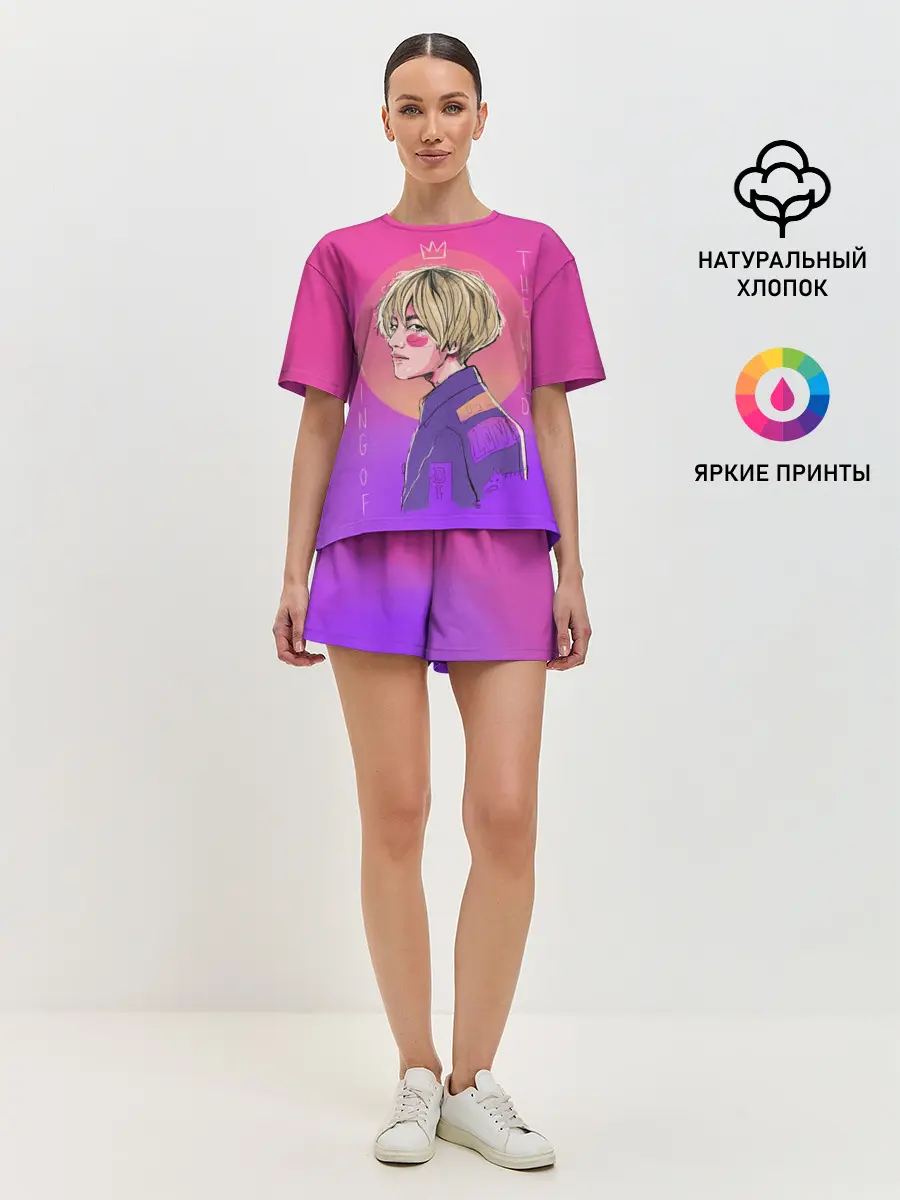 Женская пижама с шортами / King of the wild