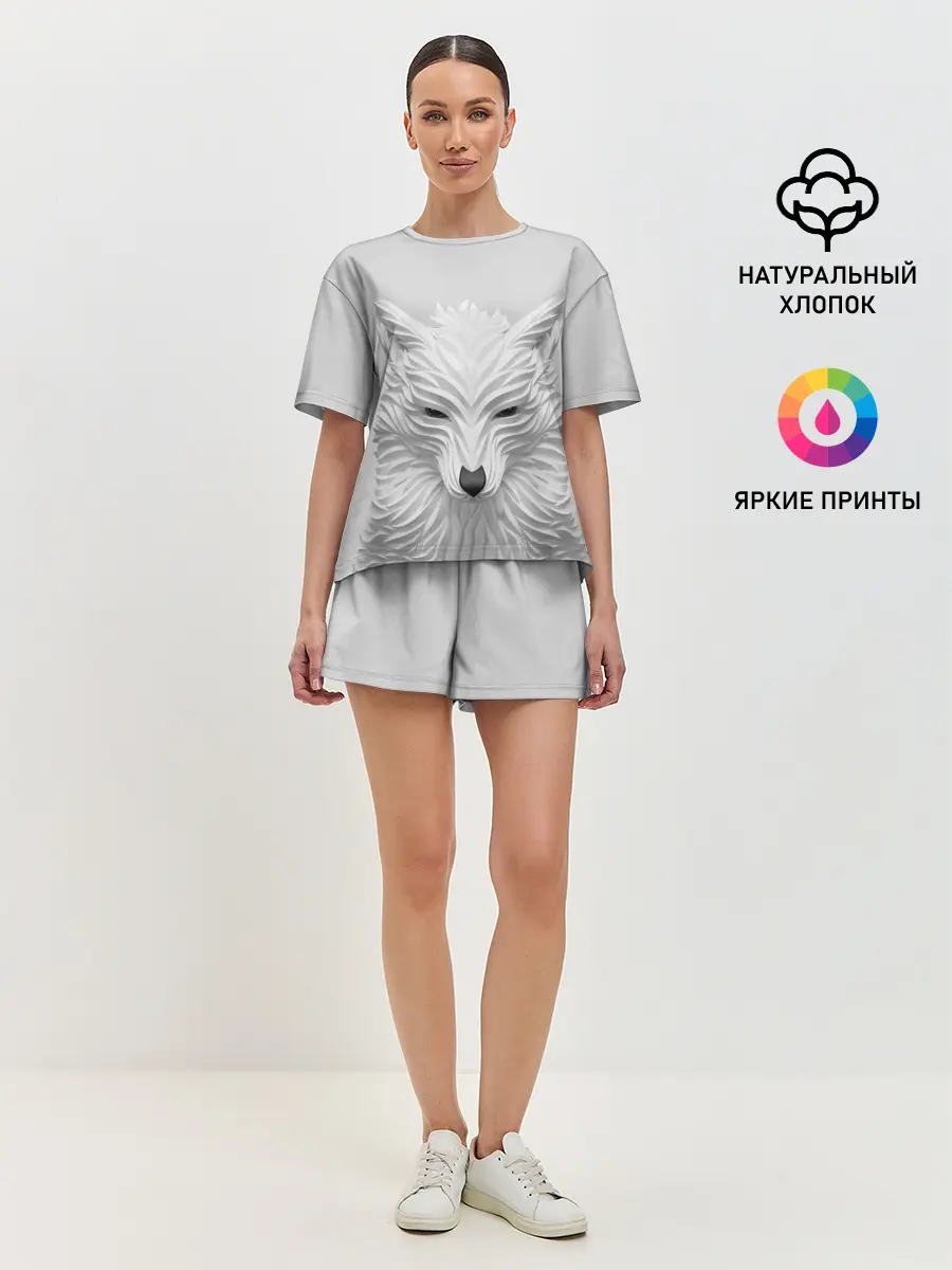 Женская пижама с шортами / БЕЛЫЙ ВОЛК