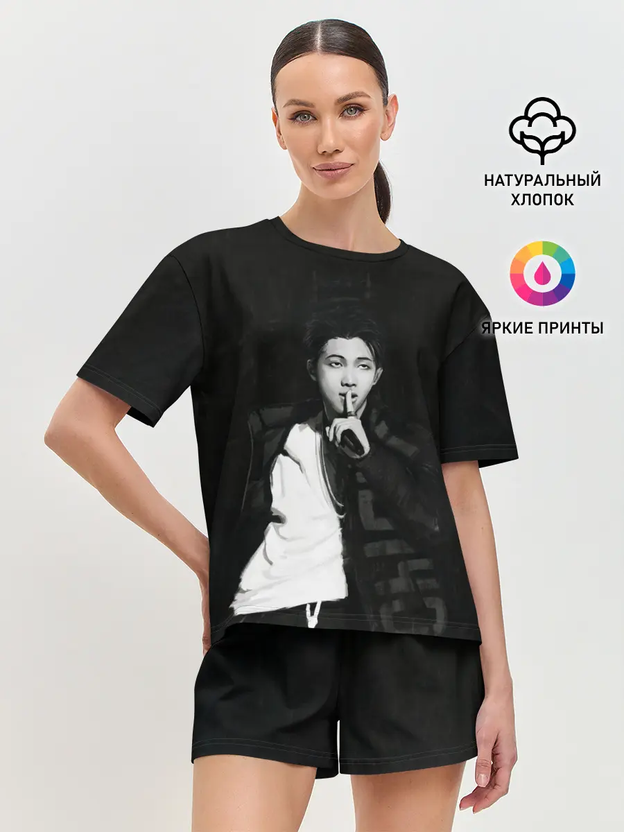 Женская пижама с шортами / Namjoon black