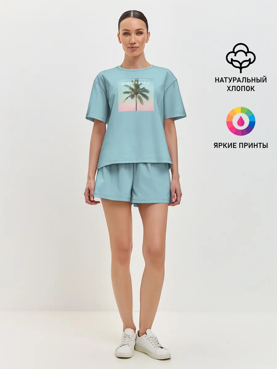 Женская пижама с шортами / Летние ощущения