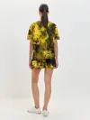 Женская пижама с шортами / Желтый Неоновый Дым