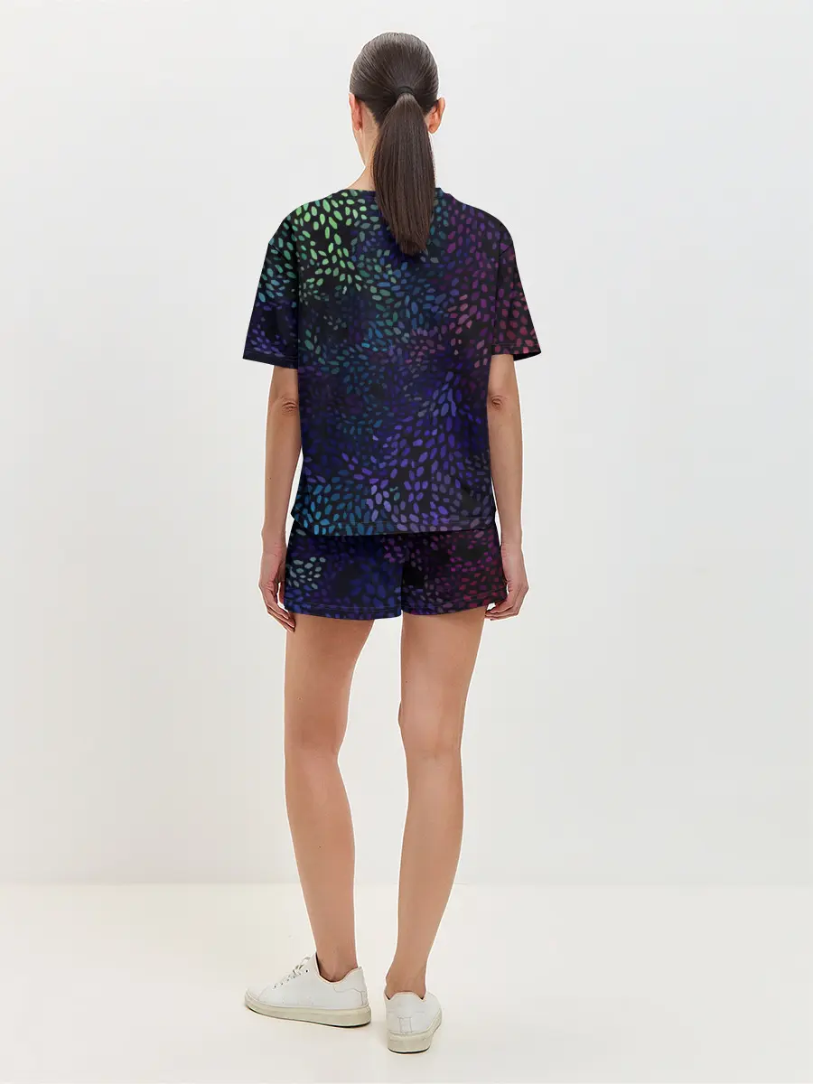 Женская пижама с шортами / Настроение узоры