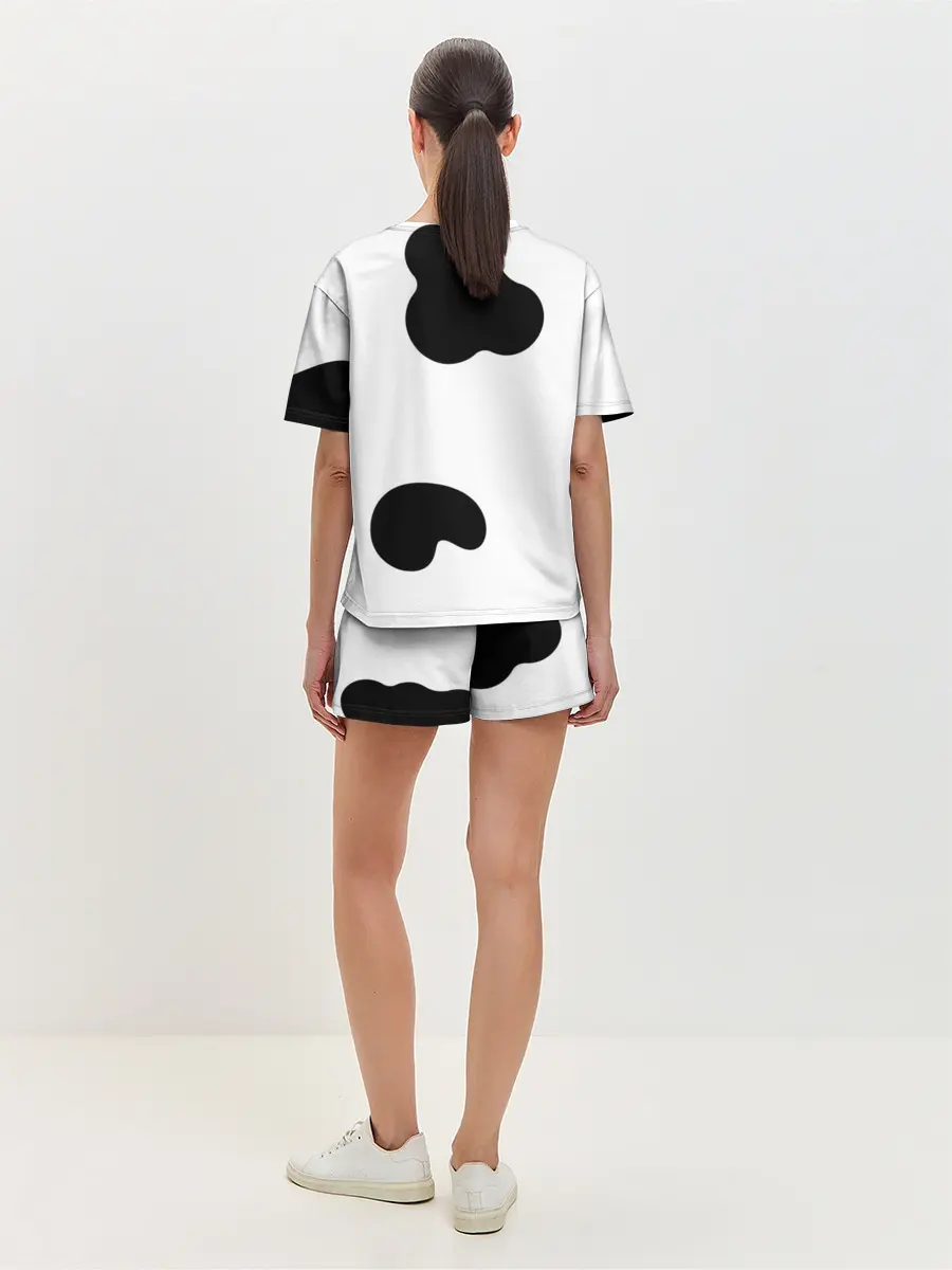 Женская пижама с шортами / Cow print