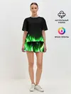 Женская пижама с шортами / Зеленый огонь