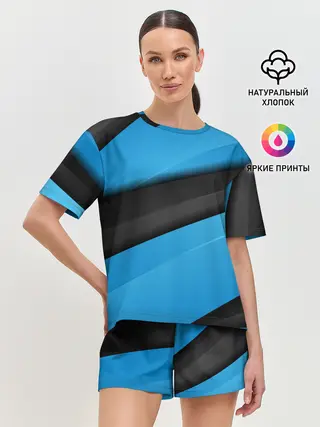Женская пижама с шортами / Blue Sport Style