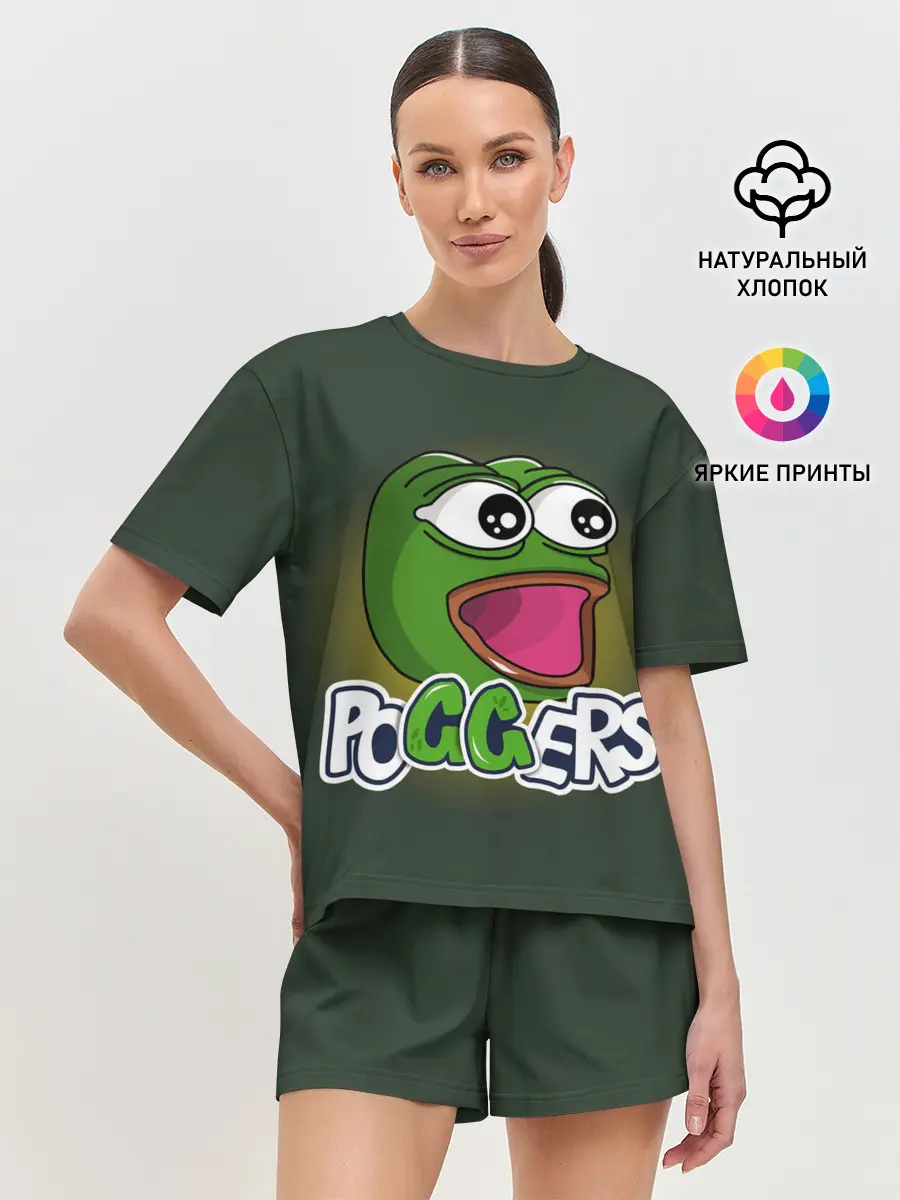 Женская пижама с шортами / Poggers