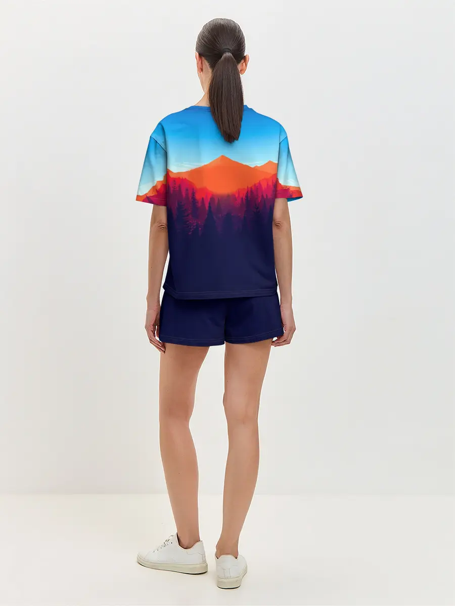 Женская пижама с шортами / Одинокая вышка