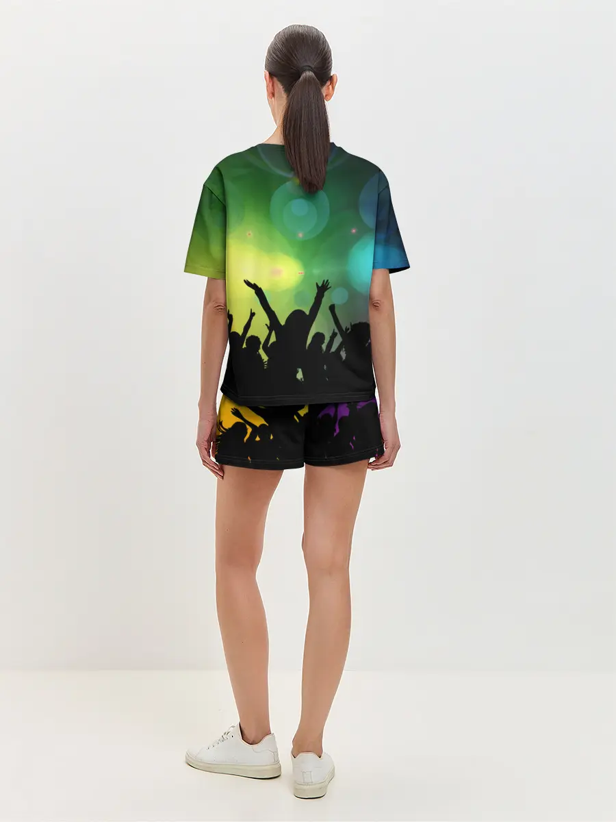 Женская пижама с шортами / Неоновая Вечеринка