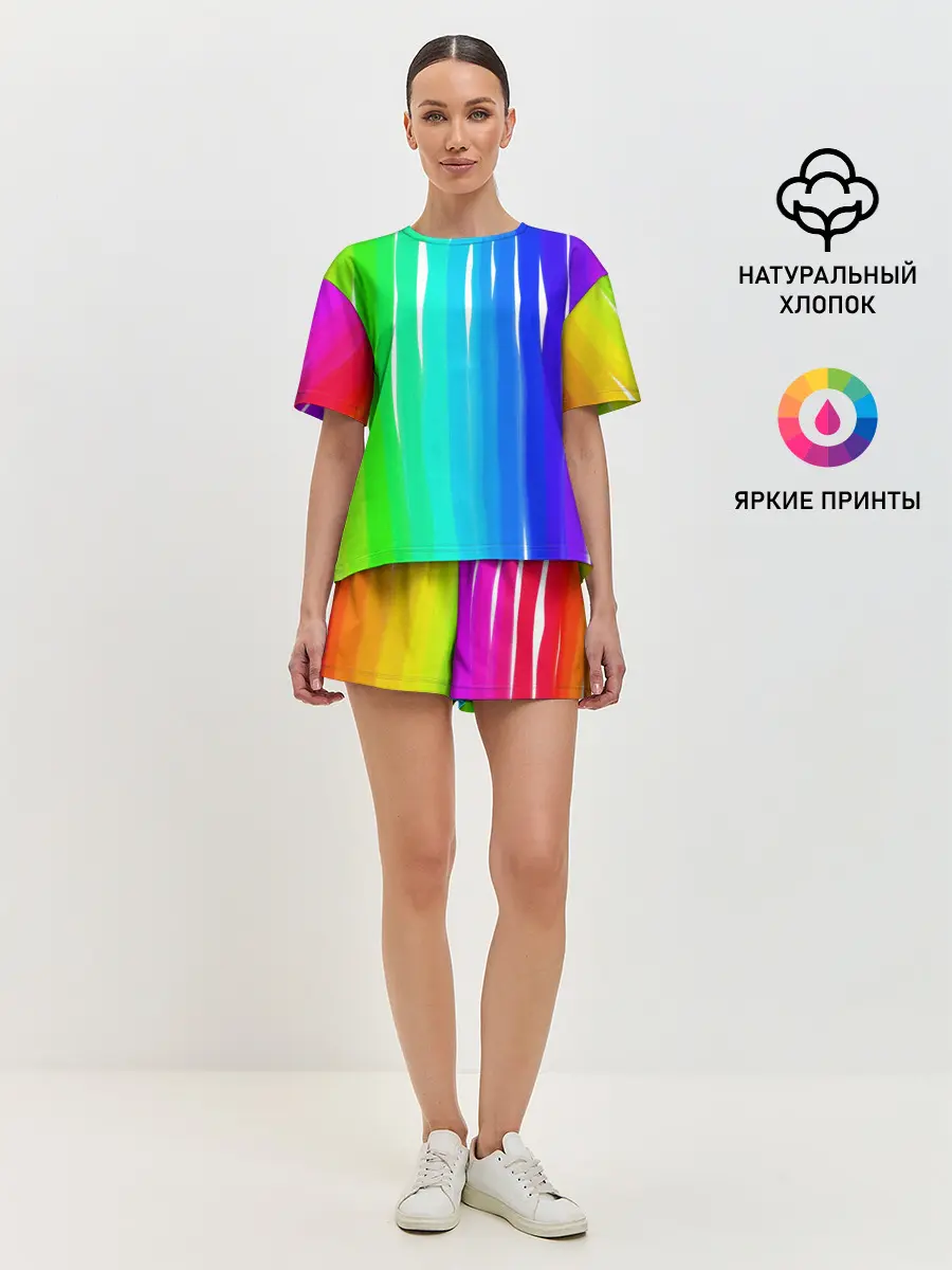 Женская пижама с шортами / Перелив цвета