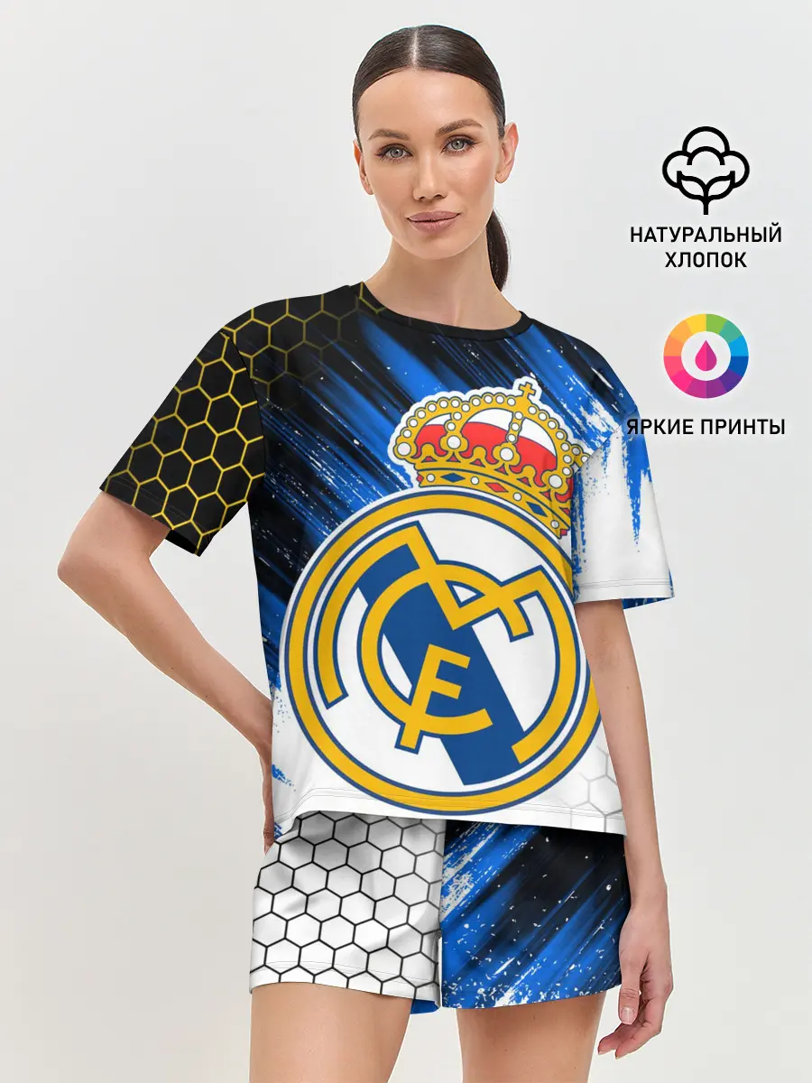 Женская пижама с шортами / РЕАЛ МАДРИД / НЕОН / NEON