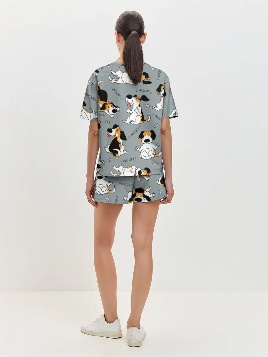 Женская пижама с шортами / Собаки Бигли
