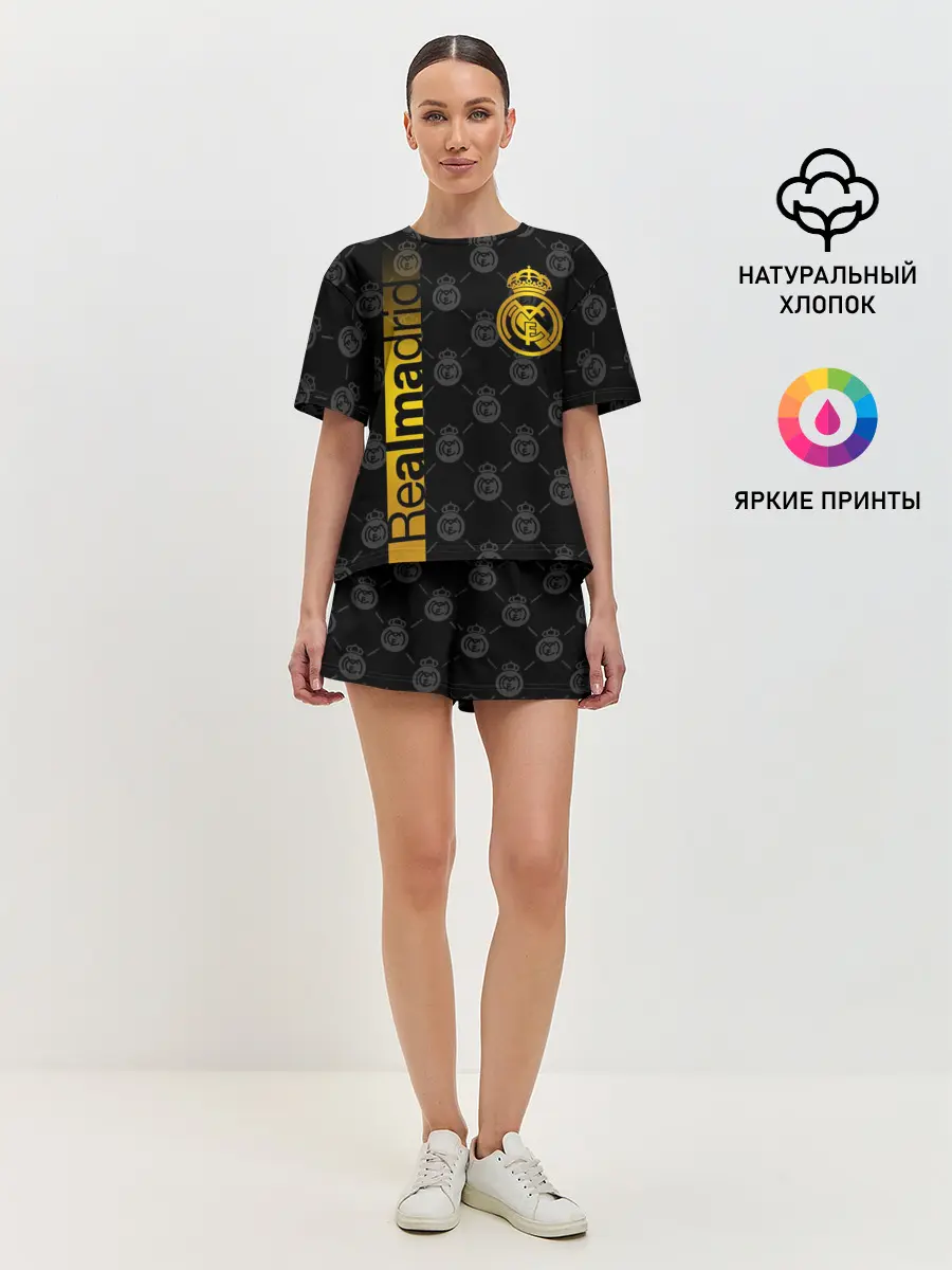 Женская пижама с шортами / РЕАЛ МАДРИД / GOLD / ЗОЛОТО