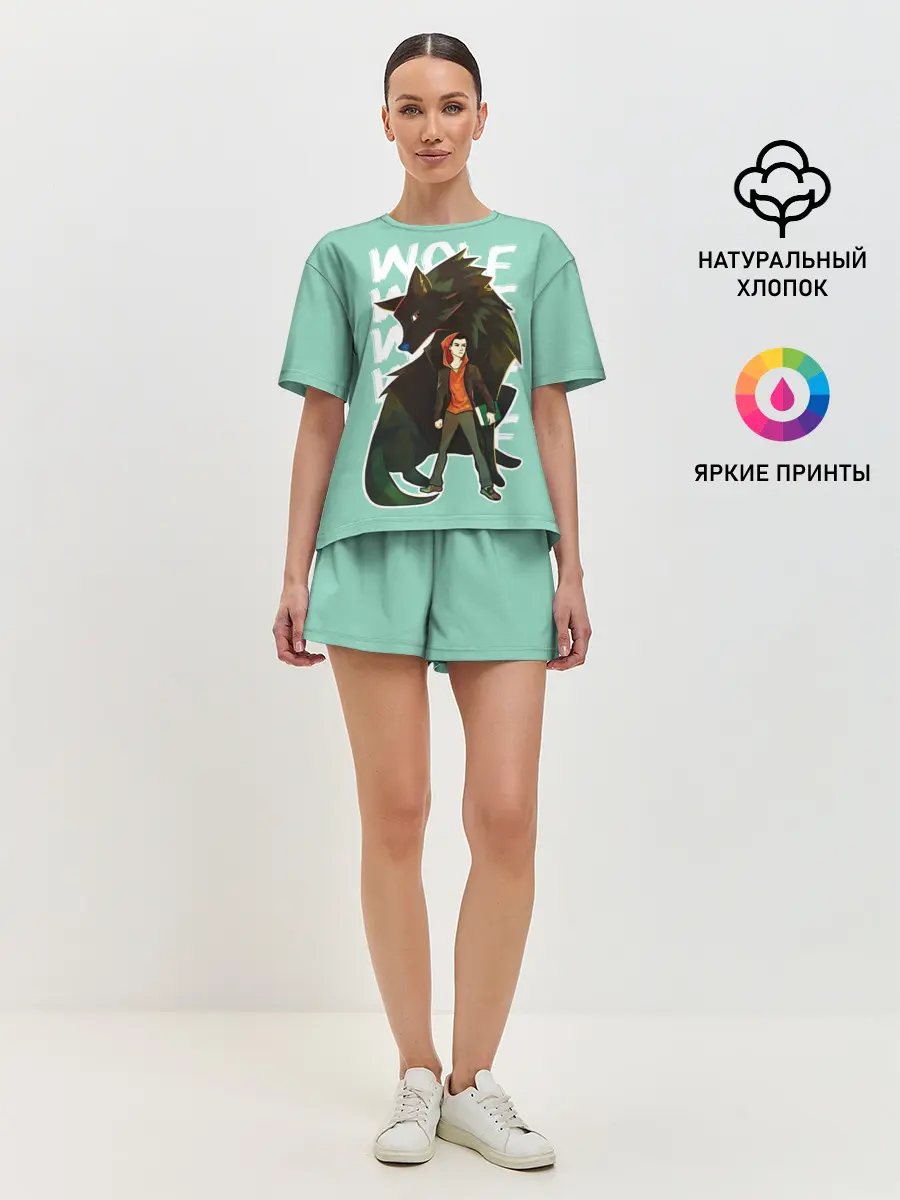 Женская пижама с шортами / Wolf