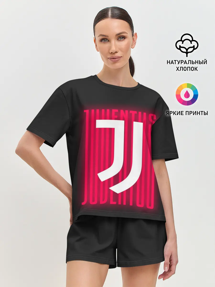Женская пижама с шортами / JUVENTUS / ЮВЕНТУС / НЕОН
