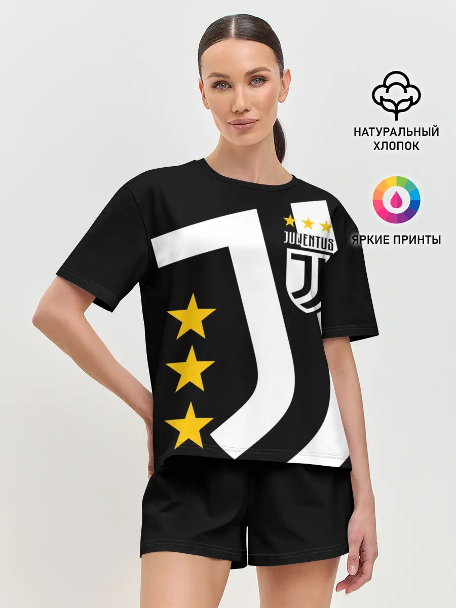 Женская пижама с шортами / JUVENTUS / ЮВЕНТУС / ЗВЕЗДЫ
