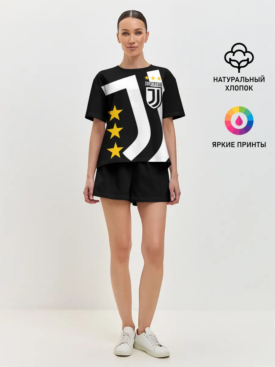 Женская пижама с шортами / JUVENTUS / ЮВЕНТУС / ЗВЕЗДЫ