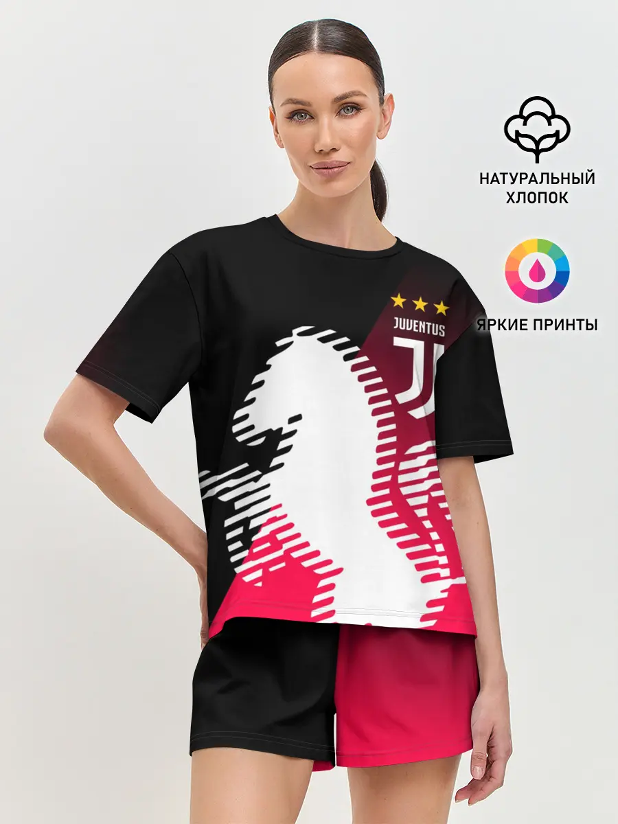 Женская пижама с шортами / JUVENTUS / ЮВЕНТУС / НЕОН