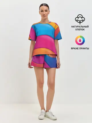 Женская пижама с шортами / Candy rainbow