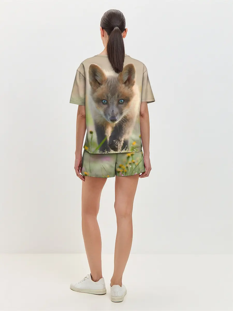 Женская пижама с шортами / Лисичка