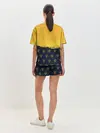 Женская пижама с шортами / Чёрный клевер Аста желтый