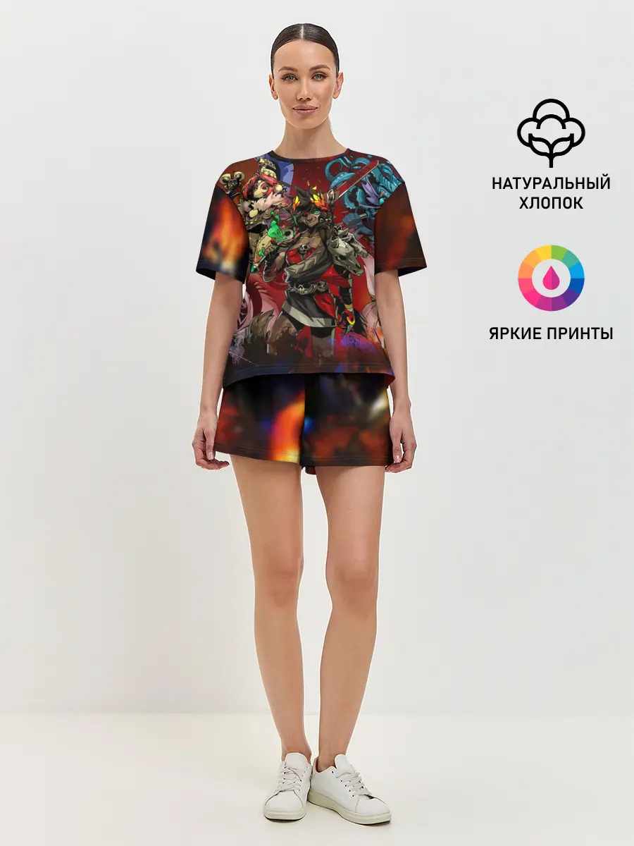 Женская пижама с шортами / Hades furry girls