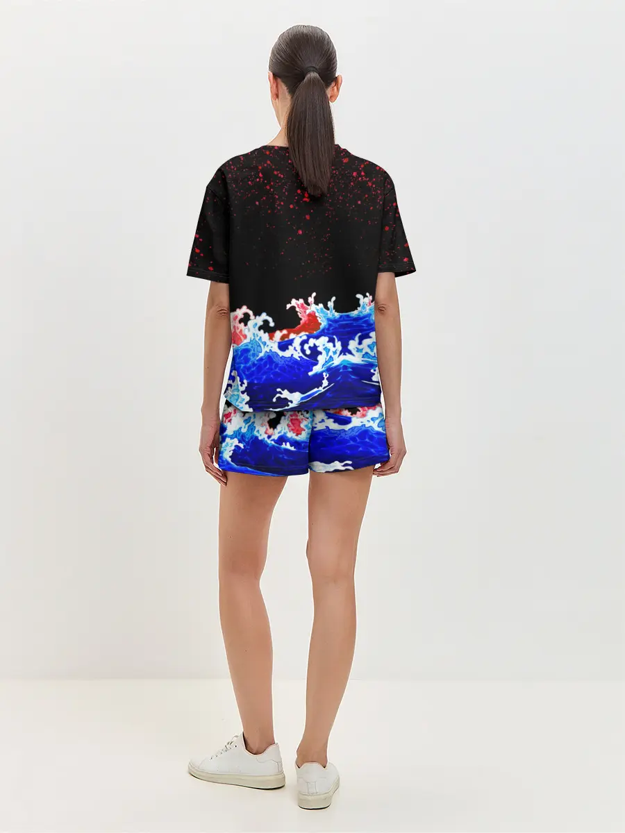 Женская пижама с шортами / Кровавый Кракен Монстр