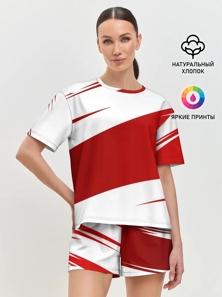 Женская пижама с шортами / Ломкие линии