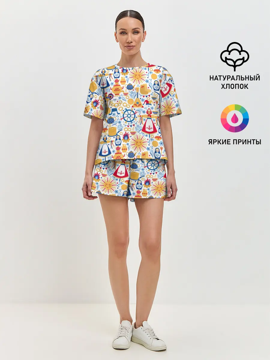 Женская пижама с шортами / Славянская символика