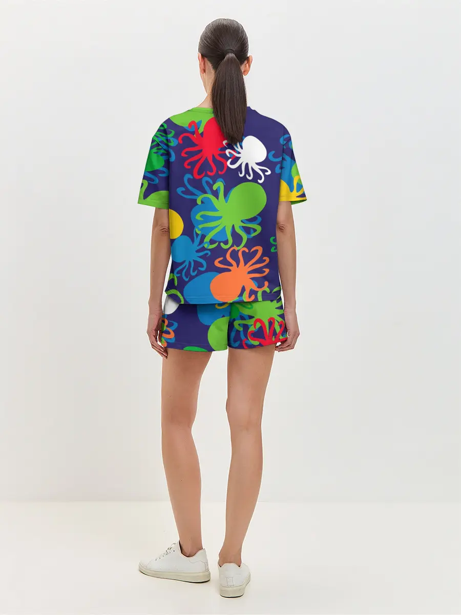 Женская пижама с шортами / Осьминоги