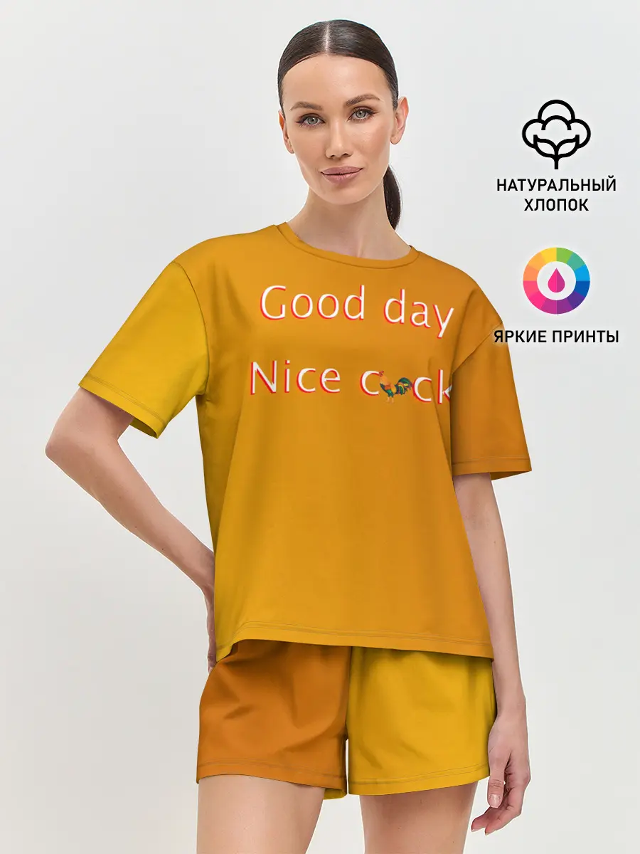 Женская пижама с шортами / Cock