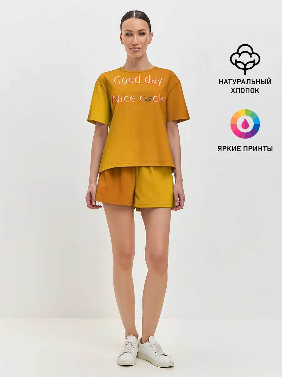 Женская пижама с шортами / Cock