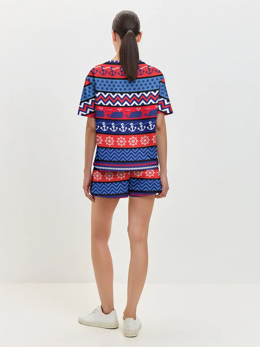 Женская пижама с шортами / Морские мотивы