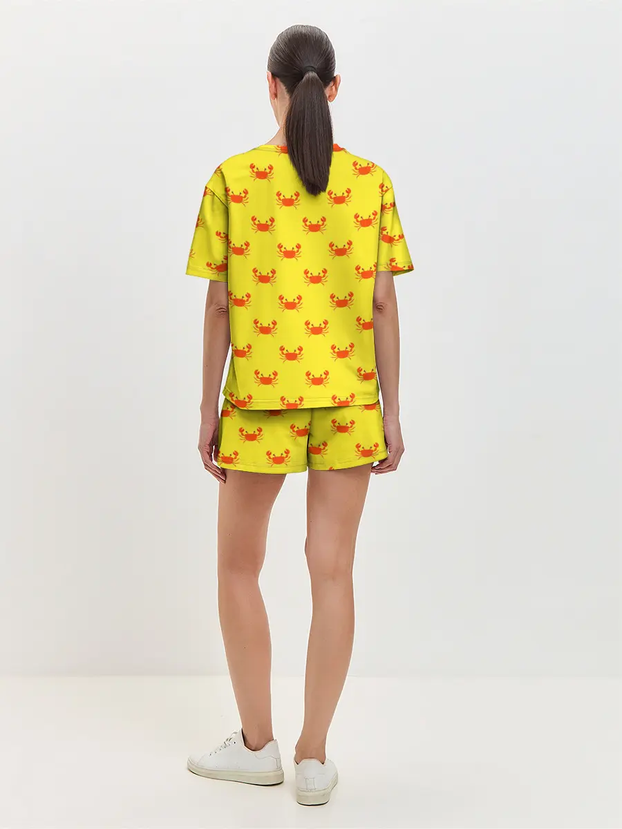 Женская пижама с шортами / Крабы