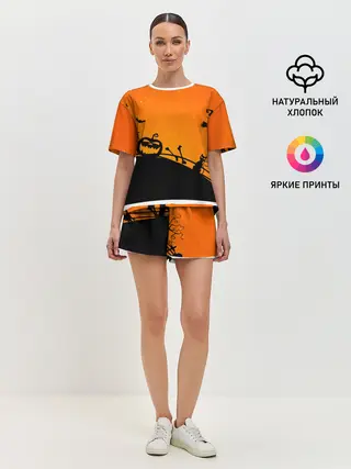 Женская пижама с шортами / Хэллоуин
