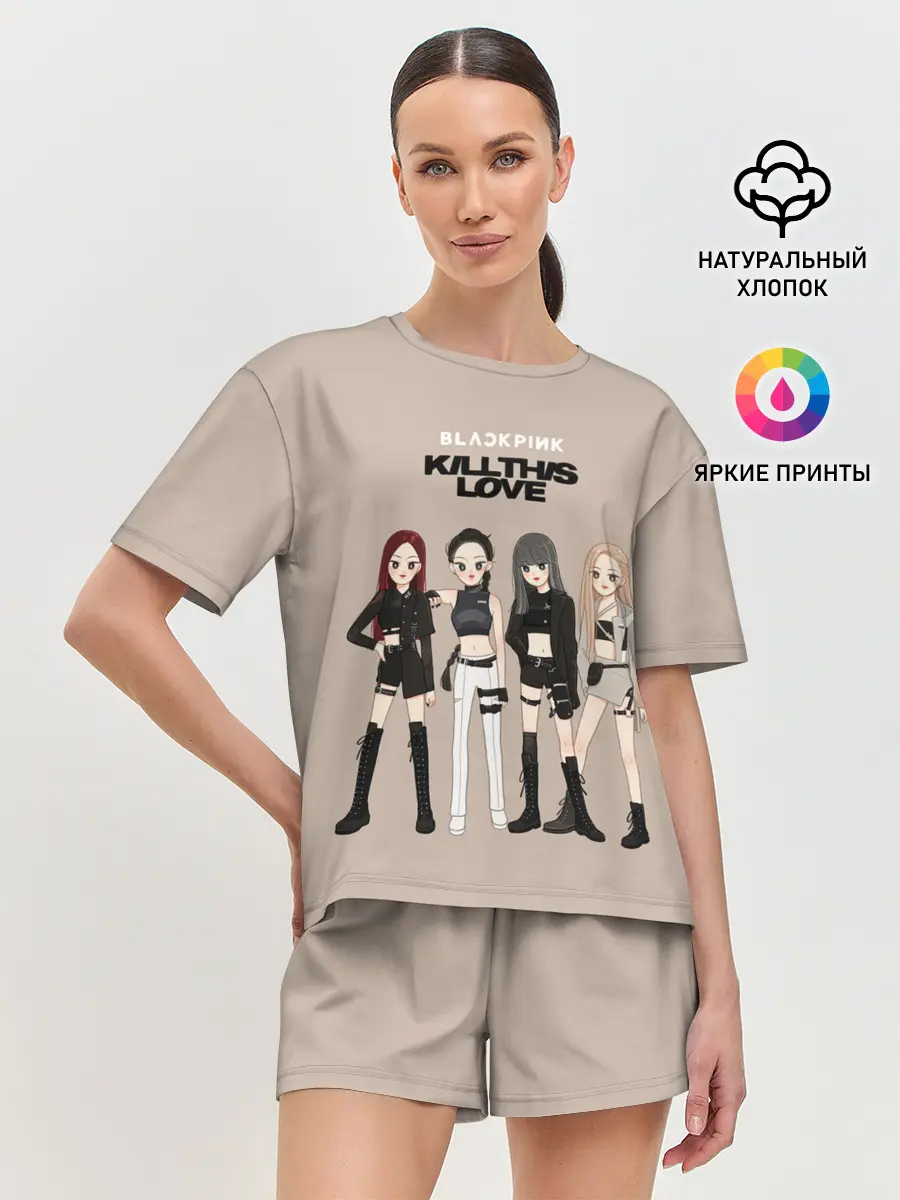 Женская пижама с шортами / Kill this love