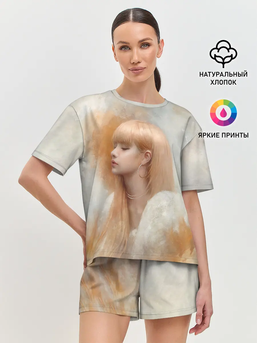 Женская пижама с шортами / Розэ маслом