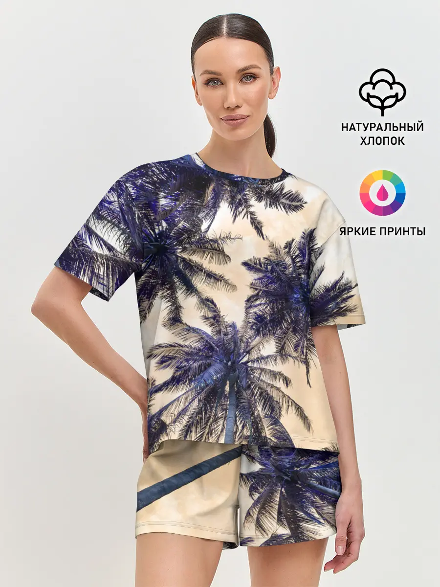 Женская пижама с шортами / Тропики