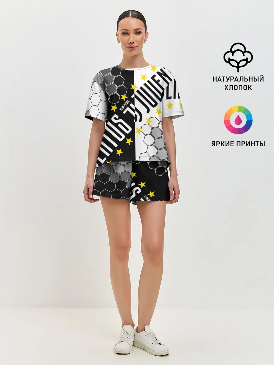 Женская пижама с шортами / JUVENTUS / ЮВЕНТУС / ЗВЕЗДЫ