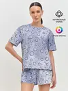 Женская пижама с шортами / Капли на Стекле