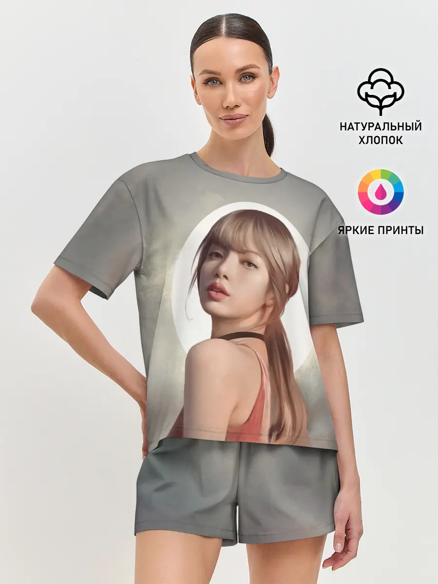 Женская пижама с шортами / Лиса маслом