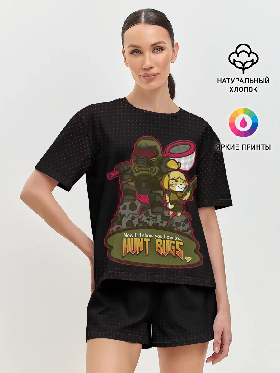 Женская пижама с шортами / Doom x Animal crossing