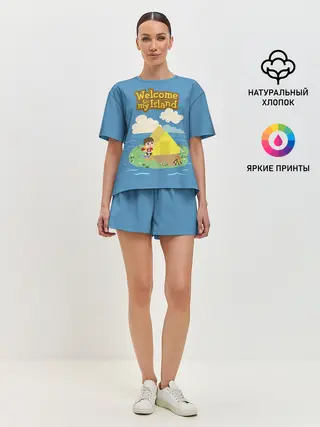 Женская пижама с шортами / Мой остров