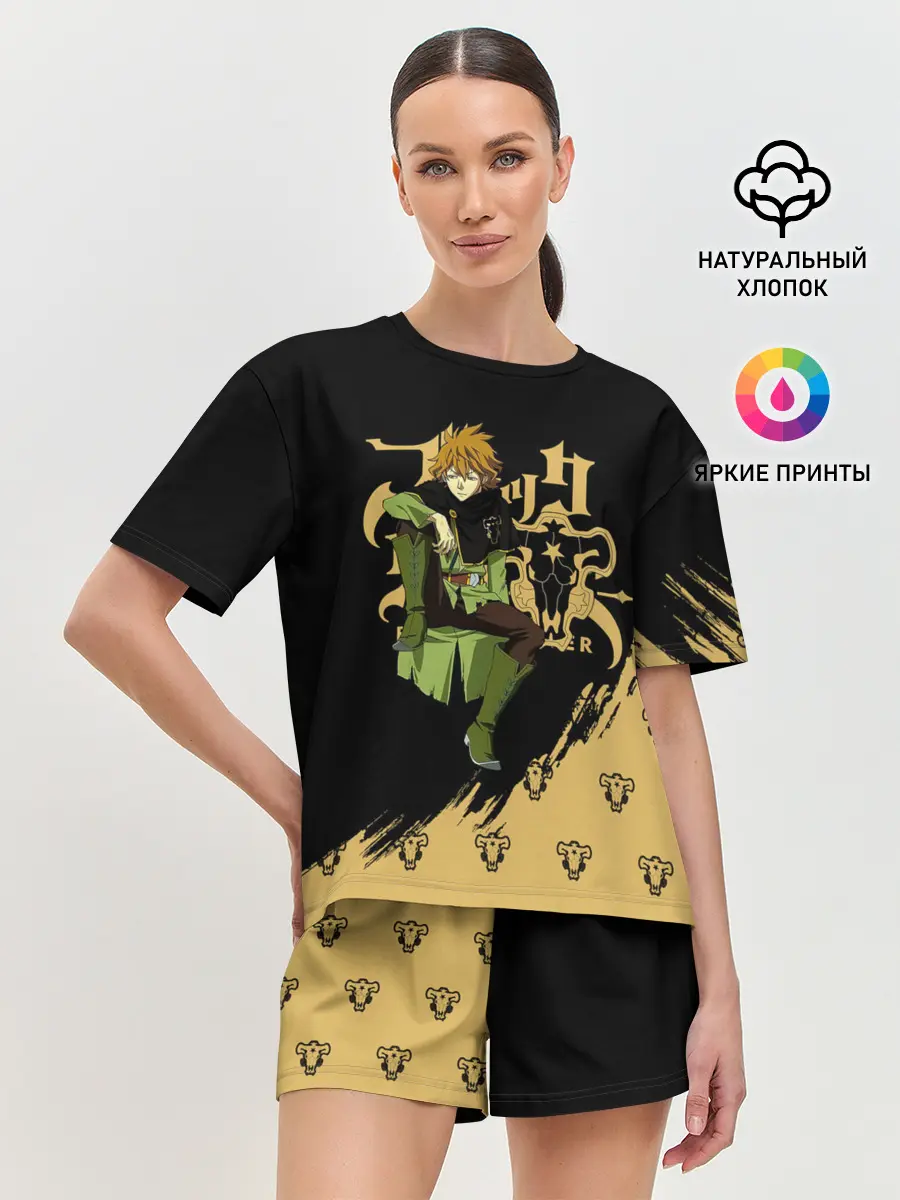 Женская пижама с шортами / Финрал Ролкейс | Чёрный Клевер